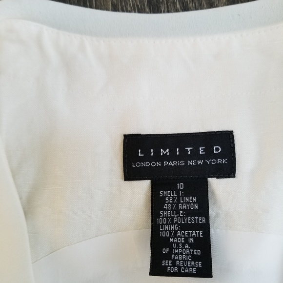 Limited White Linen Button Up Dress - size 10 - Picture 2 of 8